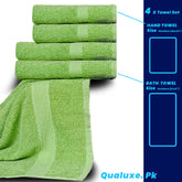 Light Green 100% Cotton Towel Set
